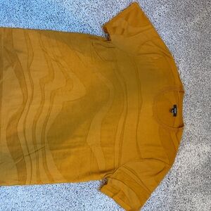 Alfani Mustard Short Sleeve Shirt